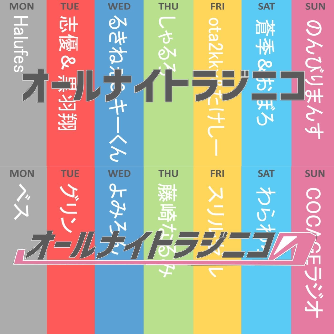単発帯ラジオ番組「オールナイトラジニコ」の倉庫